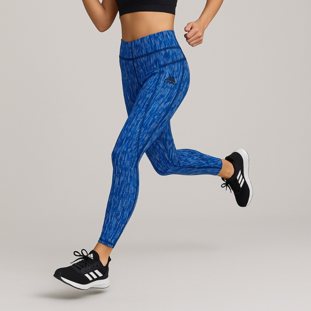 Adidas - blue/black climalite high rise leggings